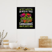 Poster Carnivore Plante Cadeaux Hommes Sarracenia Venus V (Cuisine)