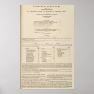Poster Carnivore zoologique de géographie