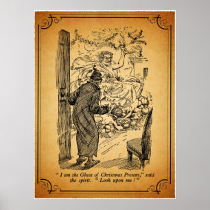 Poster Carol de Noël : Le fantôme du présent de Noël