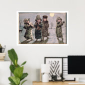Poster Carolage de Noël (avec papier) (Bureau à domicile)