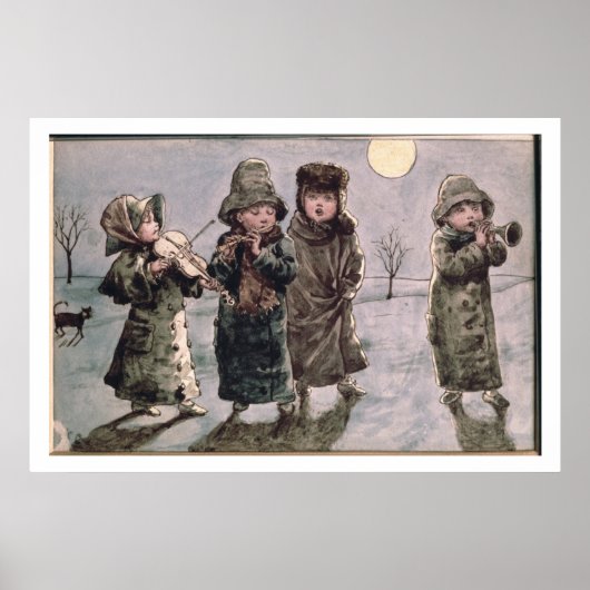 Poster Carolage de Noël (avec papier) (Devant)