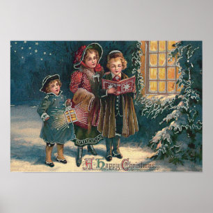 Poster Caroleurs pour enfants adorables