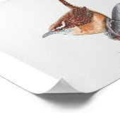 Poster Carolina Wren Art Imprimer (Coin)