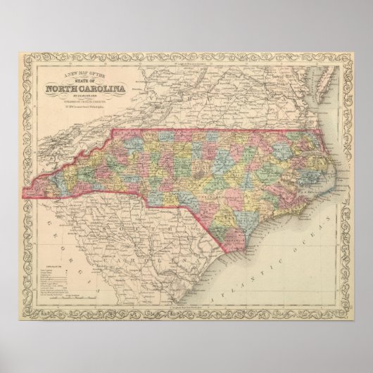 Poster Caroline du Nord 10 (Devant)