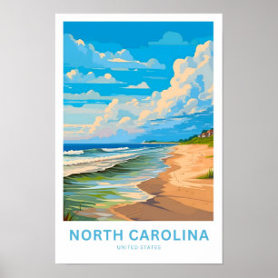 Poster Caroline du Nord États-Unis Imprimer