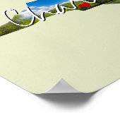 Poster Caroline du Nord Infos photo et nom de ville (Coin)