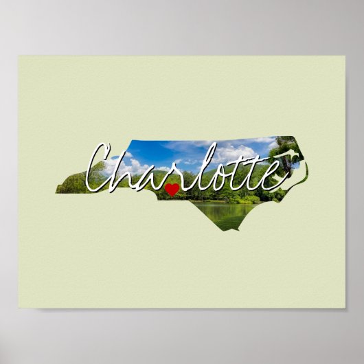 Poster Caroline du Nord Infos photo et nom de ville (Devant)