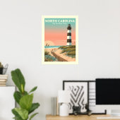 Poster Caroline du Nord vintage (Bureau à domicile)
