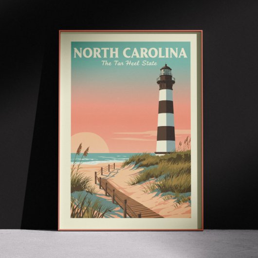 Poster Caroline du Nord vintage