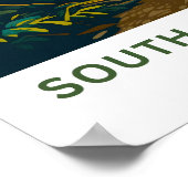 Poster Caroline du Sud États-Unis Imprimer Voyage (Coin)