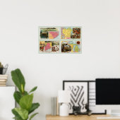 Poster Caroline du Sud, Wisconsin, Maine, Michigan (Bureau à domicile)