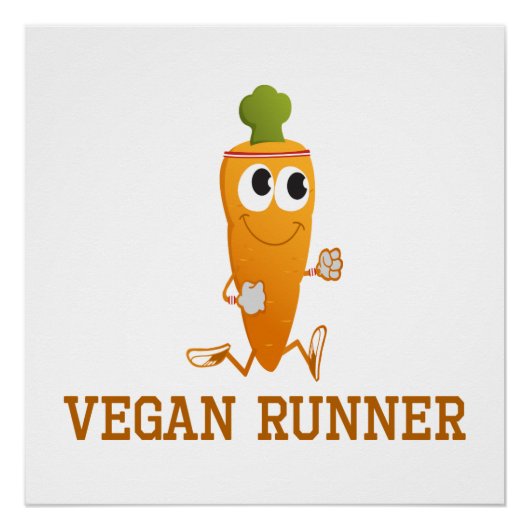 Poster Carotte Vegan Runner (Devant)