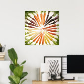 Poster Carottes colorées (Bureau à domicile)