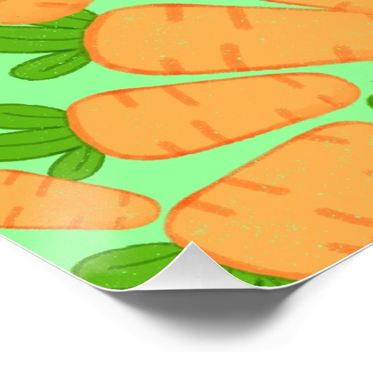 Poster Carottes Oranges Et Vertes (Coin)