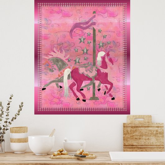 Poster Carousel Dreams Nursery Chiltwork (Cuisine)