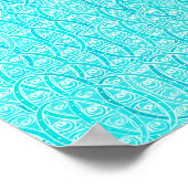 Poster Carousel Horse - Turquoise et Aqua (Coin)