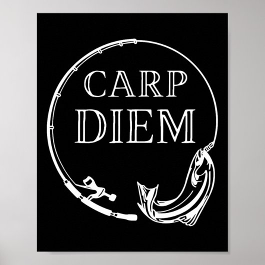Poster Carp Diem Saisir Carp Funny Pêche Carpe Diem (Devant)