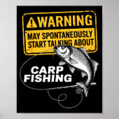 Poster Carp Fishing Design For Men Funny Catfish And Carp (Devant)