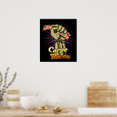 Poster Carpe Bacon 24,95 $ Mur d'art graphique (Cuisine)