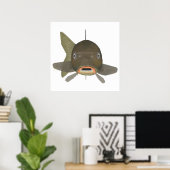 Poster Carpe commune - Tête de poisson (Bureau à domicile)
