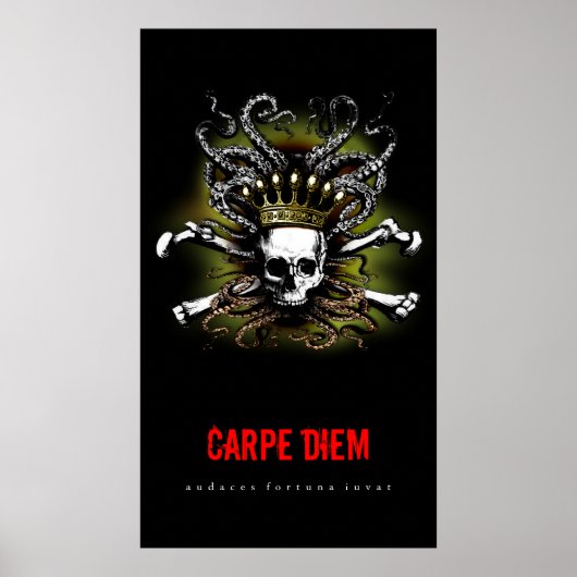 Poster Carpe de crâne King Squid Diem (Devant)