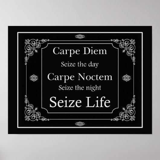 Poster Carpe Diem et Seize Life (Devant)