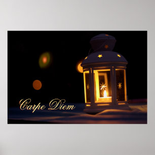 Poster Carpe Diem personnalisable avec lumière brillante 