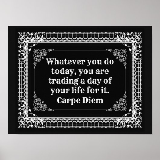 Poster Carpe Diem pour cadrage (Devant)