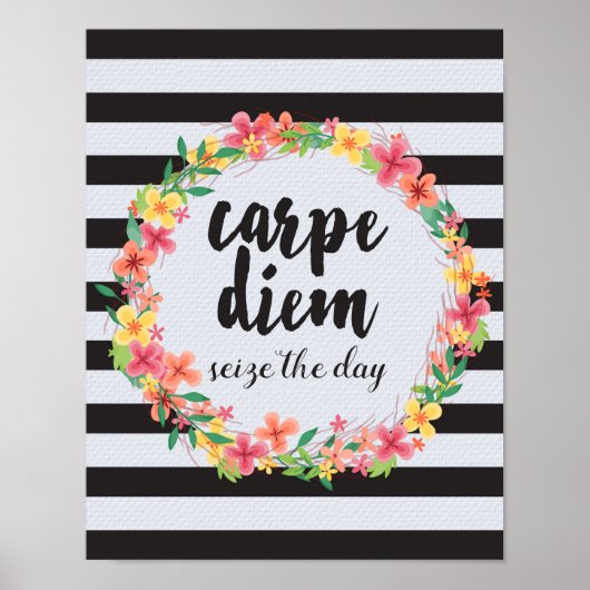 Poster Carpe Diem / Saisir La Citation Du Jour (Devant)