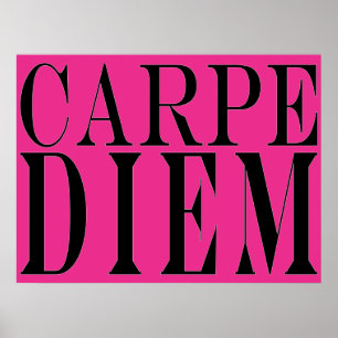 Poster Carpe Diem Saisir le jour Latin Citer le bonheur