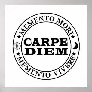 Poster Carpe diem Saisir le jour Mmenro mori