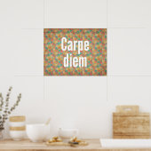Poster Carpe diem, Saisir le jour, Motif géométrique (Cuisine)