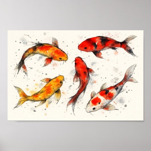 Poster Carpe Koï (Devant)
