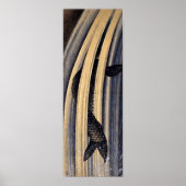 Poster Carpe Leaping Up Waterfall Hokusai Fine Art (Devant)