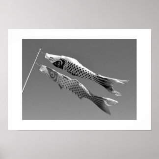 Poster Carpes en forme de banderoles (koinobori) : Tokyo