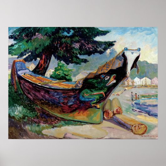 Poster Carr - Canot de guerre autochtone 1912 (Devant)