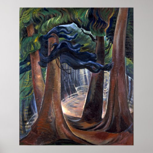 Poster Carr - Parmi les sapins (Devant)