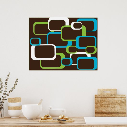 Poster Carré Brown Retro (Cuisine)