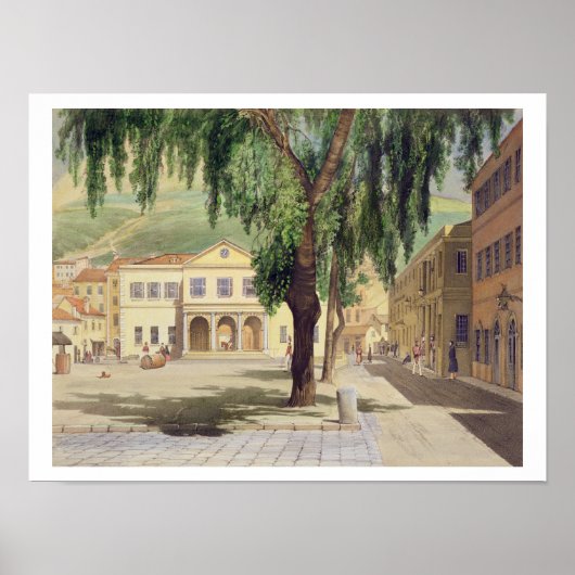 Poster Carré commercial, la Bibliothèque commerciale et (Devant)