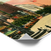 Poster Carré de fontaine, Cincinnati, Ohio Vintage (Coin)