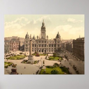 Poster Carré de George, Glasgow, Ecosse