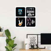 Poster Carré de projet de formule 1 (Bureau à domicile)