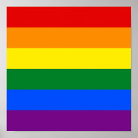 CARRÉ du drapeau arc-en-ciel Gay pride LGBT