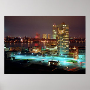 Poster Carré et Boston Skyline, 1967 de Kendall