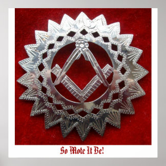 Poster Carré Et Compass En Argent, Alors Faites-En Part !