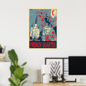 Poster Carré Jackson en bleu (Bureau à domicile)