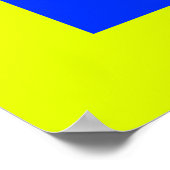 Poster Carré jaune et bleu (Coin)