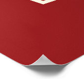 Poster Carré Logo double bonheur Mariage chinois (Coin)