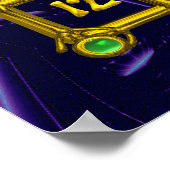 Poster CARRÉ MAGIQUE 33 ,Bleu Violet (Coin)