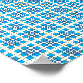 Poster Carré motif de la mer géométrique moderne (Coin)